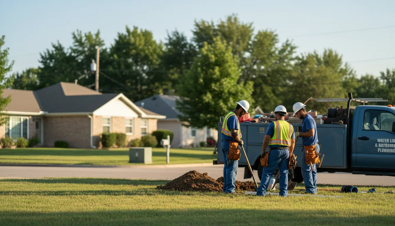 Residential water line and bathroom plumbing service in Neville, OH